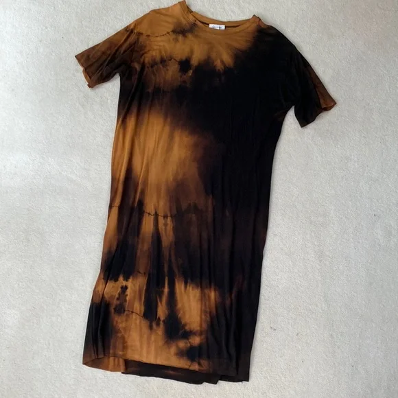 black and brown tie dye dress Trendy Vibes Tie Dye Mini Dress